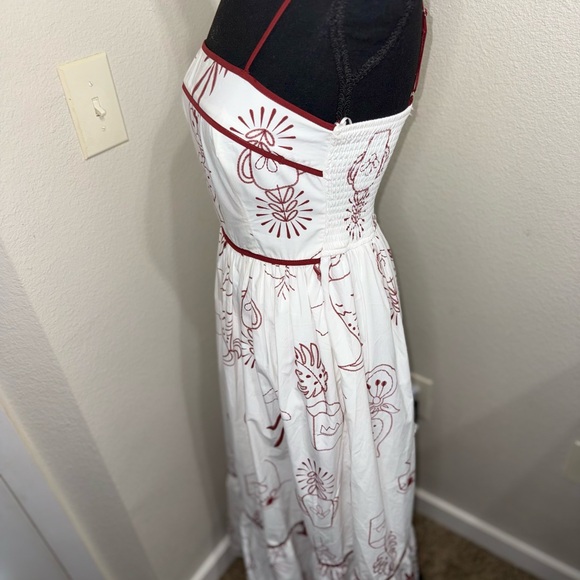 Moon‎ River cottagecore Coquette Midi Dress Romantic Euro Summer Sundress- small - Picture 9 of 12